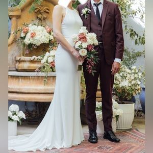 Oxford Street High Neck Wedding dress